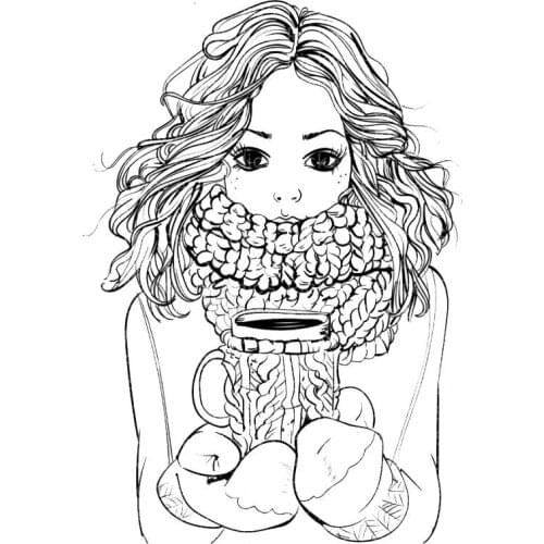 Beautiful girl Transparent Clear Silicone Stamp/Seal for DIY scrapbooking/photo album Decorative clear stamp A1556