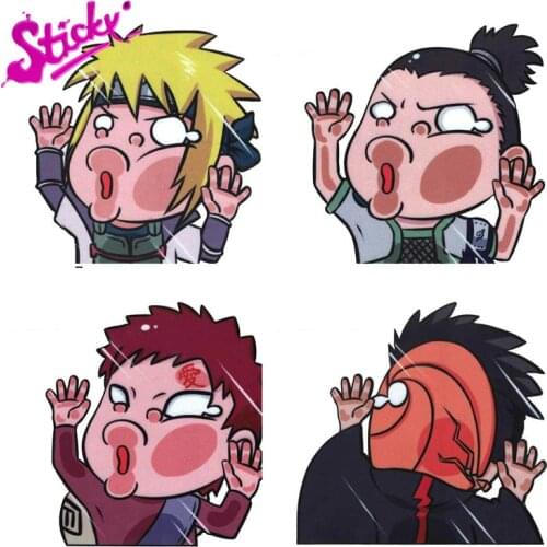 STICKY Funny Peeking Anime Kakashi Jiraiya Anime Car Sticker Decal Decor Waterproof Motorcycle Off-road Laptop Trunk