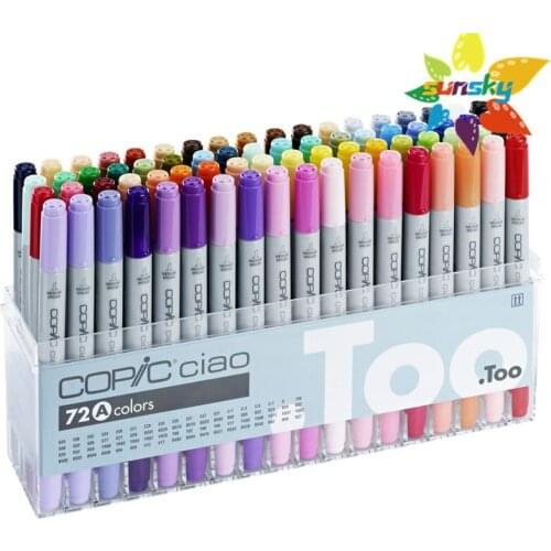 Japanese original generation 1 copic sketch marker 72 color art drawing marker set 72A 72B 72C soft head oil painting marker pen