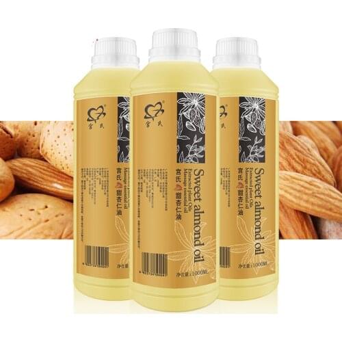 Sweet Almond Oil 1000ml Base Oil Base Essential Oil Moisturizing Massage Massage Body Massage