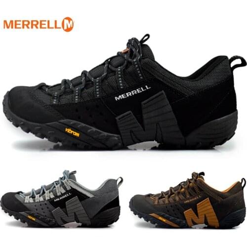 Merrell Men Genuine leather Outdoor Cross-Country Hiking Shoes,Male Durable Mountain None-Slip Climbing Walking Trek Sneakers