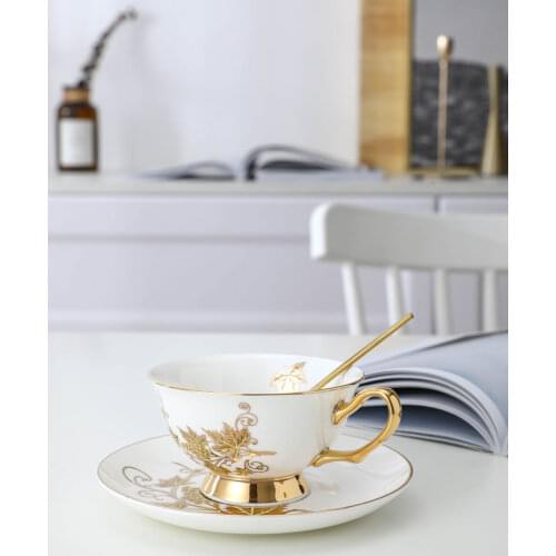 New British Style Coffee Cups And Saucer set Light Luxury Home Drink Essential Afternoon Tea Party Set Porcelain Teacup Design