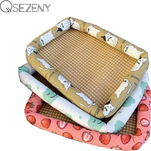 Dog Mat Cooling Summer Pad Mat For Dogs Cat Blanket Sofa Breathable Pet Dog Bed Summer Washable For Small Medium Large Dogs Car