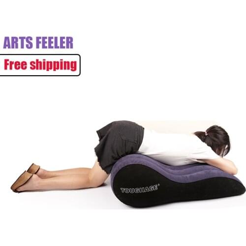 PVC Flocking Cloth Inflatable Sex Sofa Bed Couples Sex Love Chair Pillow Adult Furniture Adult Couples Games Stimulate Sex Toy