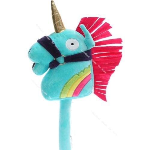 45cm Fortnite Rainbow Unicorns Scepter Plush Toy for Children Girls Genuine Anime Figure Unicorns Doll Toys Kids Birthday Gift