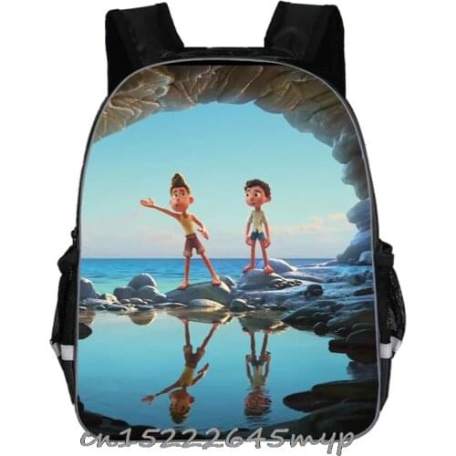 Prints New movie Luca School Backpack for Kids Bagpack Boys School Bags Junior Student Travel BookBag 11 inch