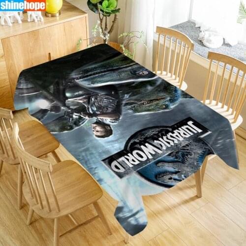 Custom Jurassic World Table Cloth Oxford Print Waterproof Oilproof Home Rectangular Party Table Cover 100X140cm/140X250cm