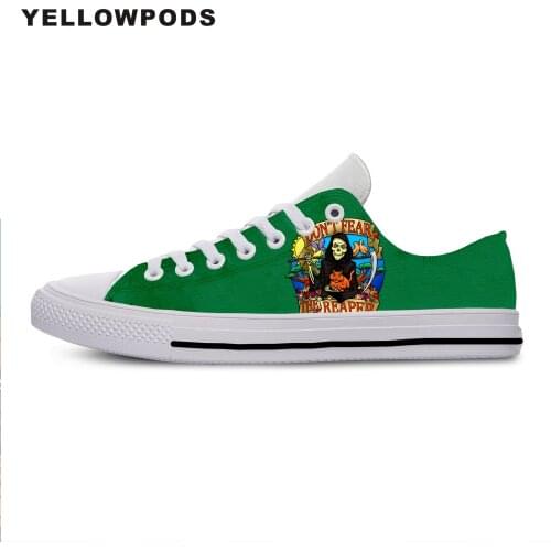 Mens Casual Shoes Fashion Hip Hop Reaper Evil Horror Male/female Customized Print Picture Canvas Light Couples Shoes