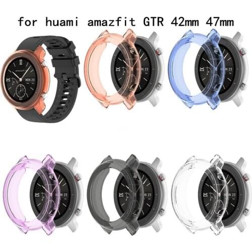Ultra thin Case Cover Smart Watch belt Soft TPU Shell Protection Silicone Case For xiaomi huami Amazfit gtr 42 47mm Accessories