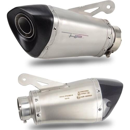 60mm 65mm Slip-on Motorcycle Exhaust Muffler Escape Moto Removable DB Killer Laser for BMW S1000RR 2010-2014 S1000R 2010-2016