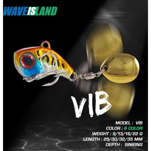 WAVEISLAND Vibration Fishing Lure 9-22g fast rotation whirlwind Metal Fishing Bait Articulos De Pesca Tackle Isca Artificial
