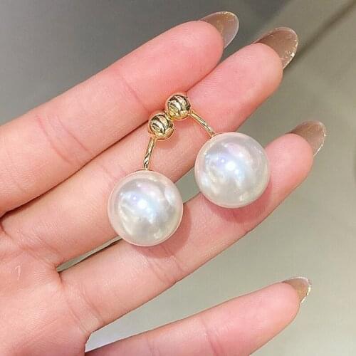 Rear-hanging pearl ear jewelry female 2021 new trendy design and simple French earrings
