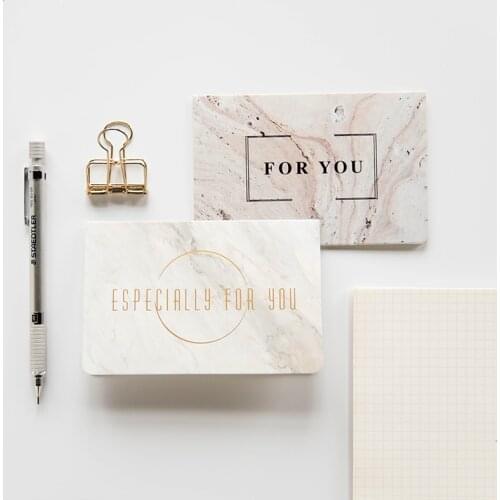 1pc DIY creative Marble texture fashion Bronzing greeting card envelope invitation Wedding thanks birthday card gift supply