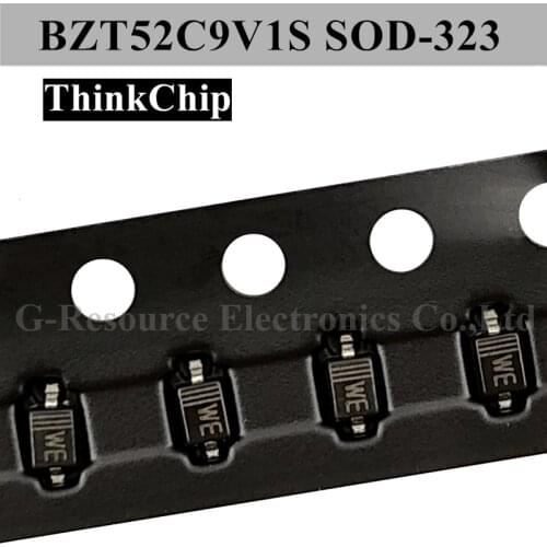 100pcs) BZT52C9V1S SOD-323 SMD 0805 Voltage Stabilized Diode 9.1V (Marking WE)