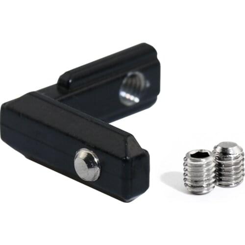 20pcs 20S L Shape Black Inner Corner Connector Joint Bracket for 2020 Aluminum Profile with slot 6mm