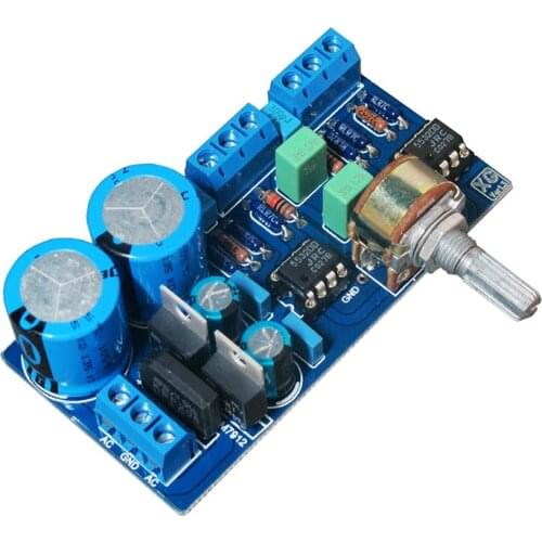 AC10~16V Original JRC5532DD Preamplifier Board FR4 81 * 42mm