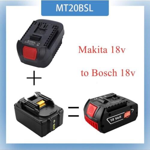 MT20BSL Li-Ion Battery Converter Adapter for Makita 18V BL1830 BL1860 BL1850 BL1840 BL1820 Used To for Bosch 18V Tool drop ship