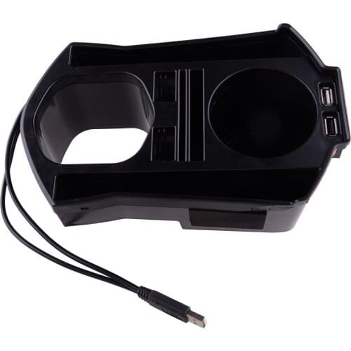 Car Black Interior Console Storage Box Trim with USB Accessories Fit for Honda Civic Sedan 2016 2017 2018 2019 2020