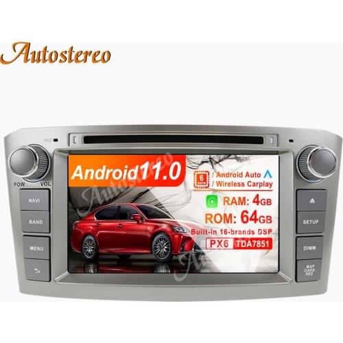 Android 10.0 4GB+64GB Car DVD Player For Toyota Avensis 2002-2008 T250 GPS Navigation multimedia radio tape recorder head unit