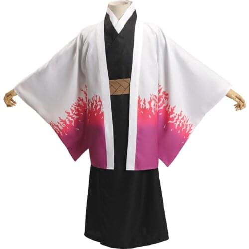 Brdwn Demon Slayer Kimetsu no Yaiba Unisex Ubuyashiki Kagaya Cosplay Costume Kimono Cape Suit