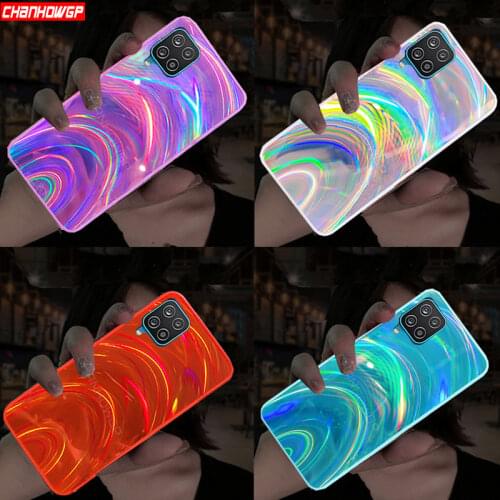 3D Rainbow Aurora Laser Case For Samsung Galaxy A12 A32 A42 A21S A51 A71 A01 A11 A31 A41 S20 FE S21 S30 Plus Ultra Mirror Cover