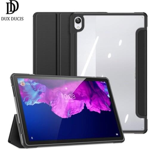 For Lenovo Tab P11 Case PU Leather Smart Cover with Pencil Holder Trifold Sleeve For Lenovo Pad Plus 11inch Case Dux Ducis