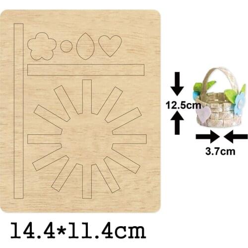 Flower Basket Cut Wood Dies 2020 New Die For Leather Cloth Paper Crafts Wooden Die Fit Common Die Cutting Machines on the Market