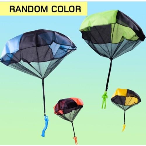 Kids Hand Throwing Parachute Toy For Children Educational Parachute With Figure Soldier Outdoor Play Games Sports