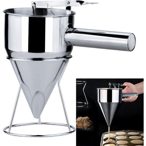 Stainless Steel Batter Pancake Ball Dispenser Cake Cupcake Dough Dispenser Funnel Household Takoyaki Machine Octopus Balls