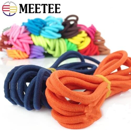 Meetee 5/10M 5mmColor Elastic Rope Round Thick Rubber Band Headwear Pant Belt Spring Cord DIY Germnet Sew Scrapbooking Accessory