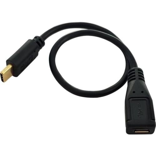Gold-plated Type-C male to / micro 5P female mobile phone data conversion cable adapter