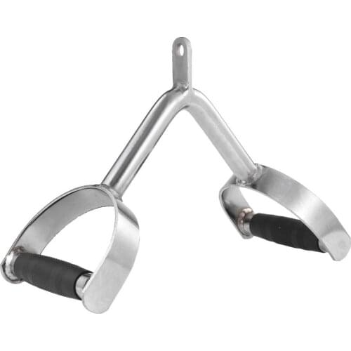 Cable Machine V-Bar Handle Pull Down Double D-handles Stainless Steel Rowing Machine High-Strength Training Handle For Fitness