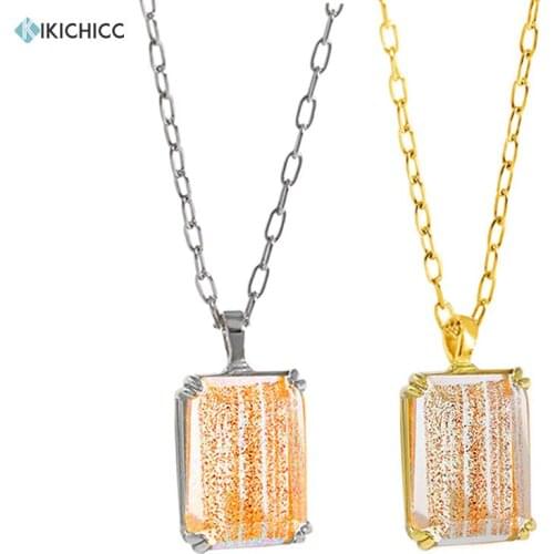 Kikichicc New 925 Sterling Silver Gold Big Pendant Luxury Women Fashion Rock Punk Wedding Jewelry Crysral Pave Zircon Long Chain