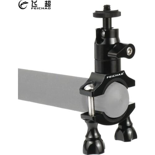FEICHAO Motor Bicycle Handlebar Mount Holder Clip Bracket Clamp 360 Degree Rotation For GOPRO for Insta360 ONE X Sports Camera