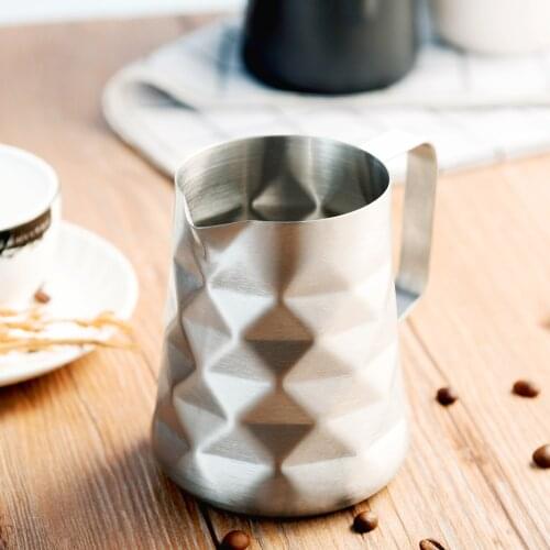 Stainless Steel Prismatic Designed Milk Frothing Pitcher Milk Jug Espresso Coffee Barista Craft Latte Cappuccino Milk Cream Cup