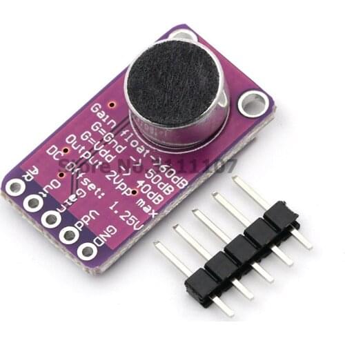 MAX9814 Microphone AGC Amplifier Board Module Auto Gain Control for Arduino Programmable Attack and Release Ratio Low THD