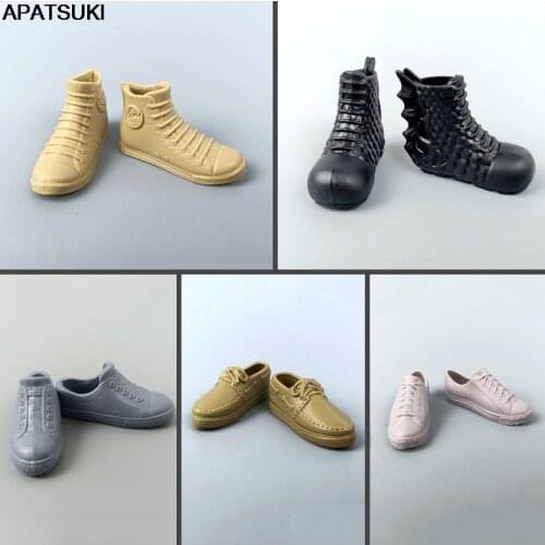 Fashion Doll Shoes for Ken Boy Doll Sneakers Boots for Barbies Boyfriend Prince Ken Dolls Accessories Kid Toys 1/6 Gift
