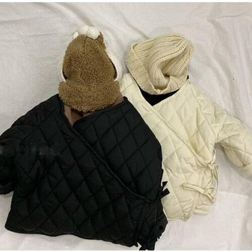 Retro ins mens and womens baby cardigan jacket childrens all-match diagonal lace-up Hanfu western style small padded jacket