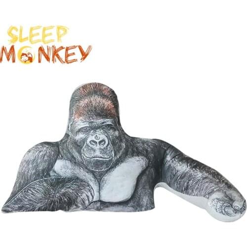 Chimpanzeen Plush Pillows Stuffed Decor Animal Pillow Soft Huggable Monkey Pillow Props Cushion 45*90cm