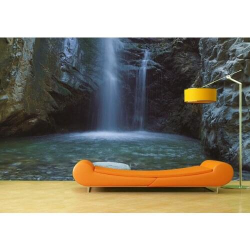 Custom Wallpaper Murals Mountain Water Pool Self Adhesive Vinyl Wall Sticker Wall Paper Art Wall Painting Living Room