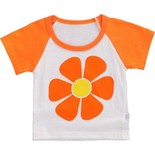 2020 New Fashion Baby Girls T-Shirt Short Sleeve Cute Print Leisure Loose Tee Girls Tops Vitality Summer Child T Shirt Tops