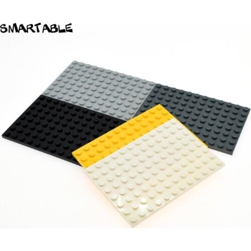 Smartable Plate 8X12 Baseplate Building Blocks Brick MOC Parts DIY LOGO Creative Toys Compatible Major Brands Toys 7pcs/lot