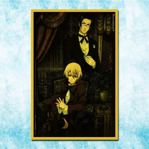 Japanese Anime Black Butler Poster Art Silk Canvas Retro Print For Home Room Decor Wall Stickers-007