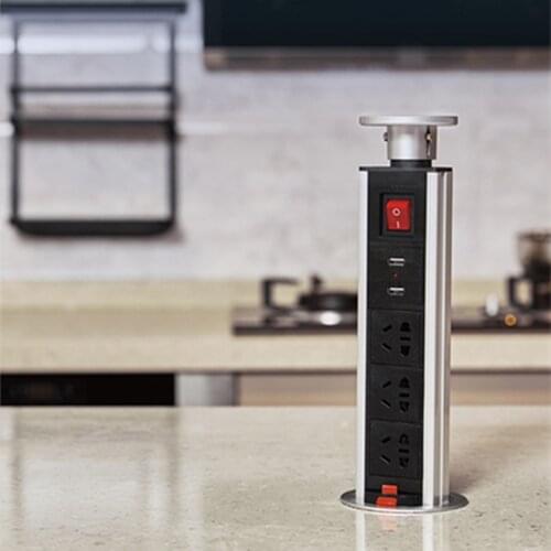 Lifting Socket S2 Smart Desktop Hidden Embedded Kitchen Cabinets Table Hole Table Top Row