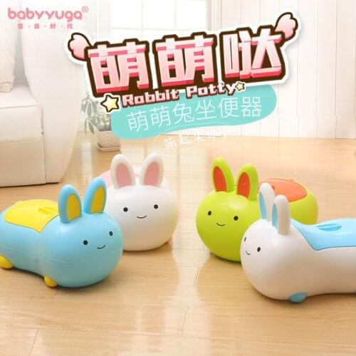 Polypropylene Baby Potty Toilet Car WC For Kids Toilet Trainer Seat Chair Comfortable Portable Rabbit Pot Children Toilet