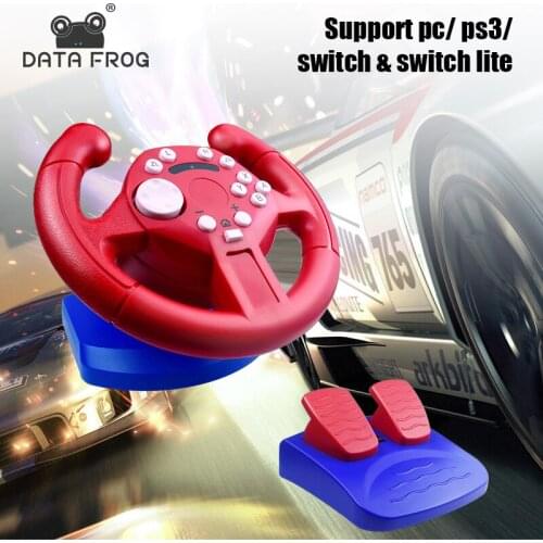 DATA FROG Racing Steering Wheel For Nintend Switch Lite Remote Joysticks Controller For PC/NS Remote Vibration Controller Wheels