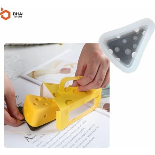 Silicone Mousse Cake Molds Triangular Cheese Shape Baking Tools DIY Candle Soap Mould For Household Kitchen Baking Accessories