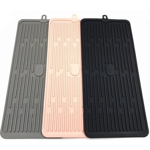 44X20cm Foldable Silicone Dish Drying Mats Non-Slip Placemat Tableware Tray Drain Table Pads Insulation Cups Kitchen Accessories