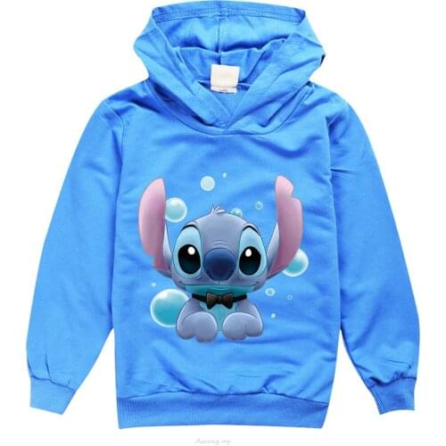 Sweatshirt toddler baby boy Stitch Children Hoodie Baby Pullover Childrens Hoodies Kids clothing Catoon clothes long sleeve