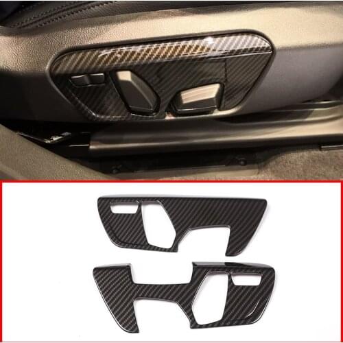 Carbon fiber ABS Chrome For BMW X1 F48 2016 2017 2018 Car Seat Button Frame Trim For BMW X2 F47 2018 Accessories